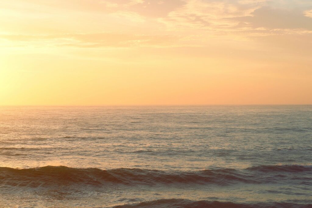 A person riding a surf board on top of the ocean.